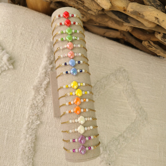 Bracelet  " Arc-en-perle"