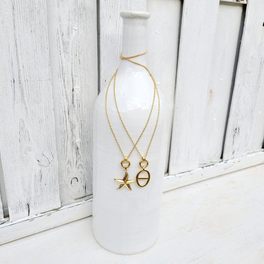 ✨ Colliers pendentifs  – Étoile de mer & Cercle minimaliste ✨