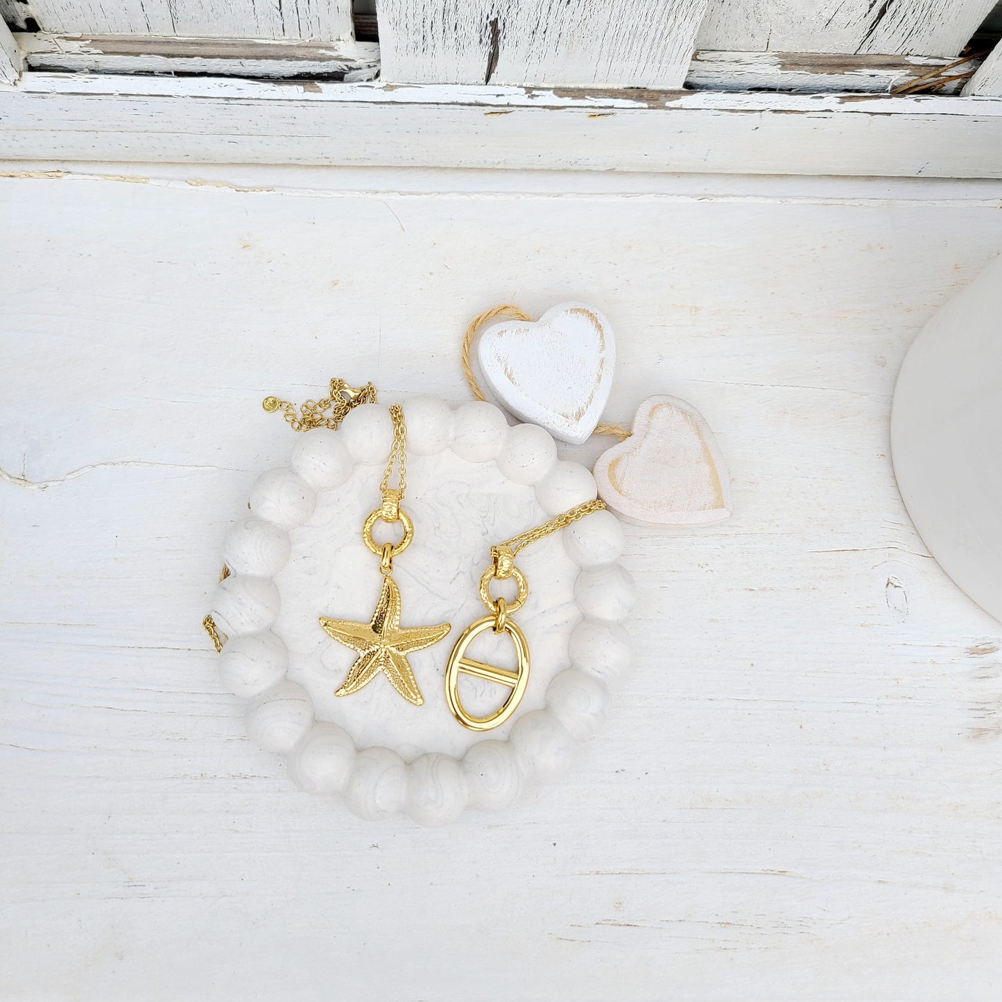 ✨ Colliers pendentifs  – Étoile de mer & Cercle minimaliste ✨