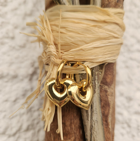 Boucle d'oreille créole cœur