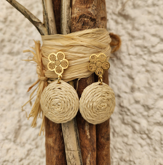 Boucles d’oreilles Raphia