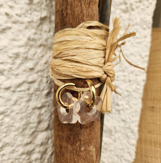 Boucles d’oreilles créoles Fleur