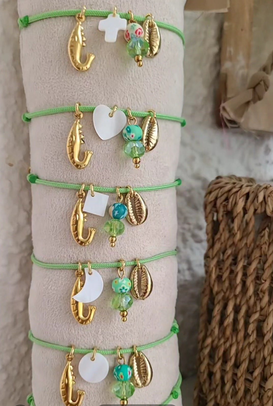 Bracelet Charms Dorés 🌿💖