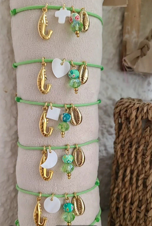 Bracelet Charms Dorés 🌿💖