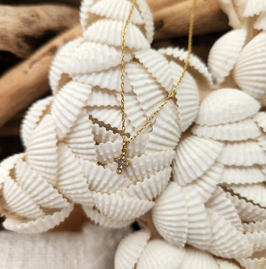 Collier fin Croix