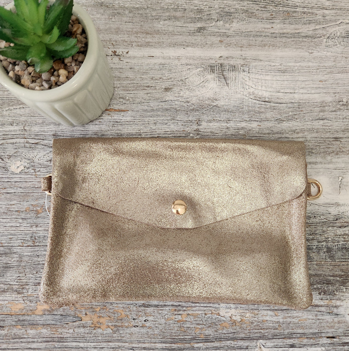 Petit sac Pochette en cuir pailleté