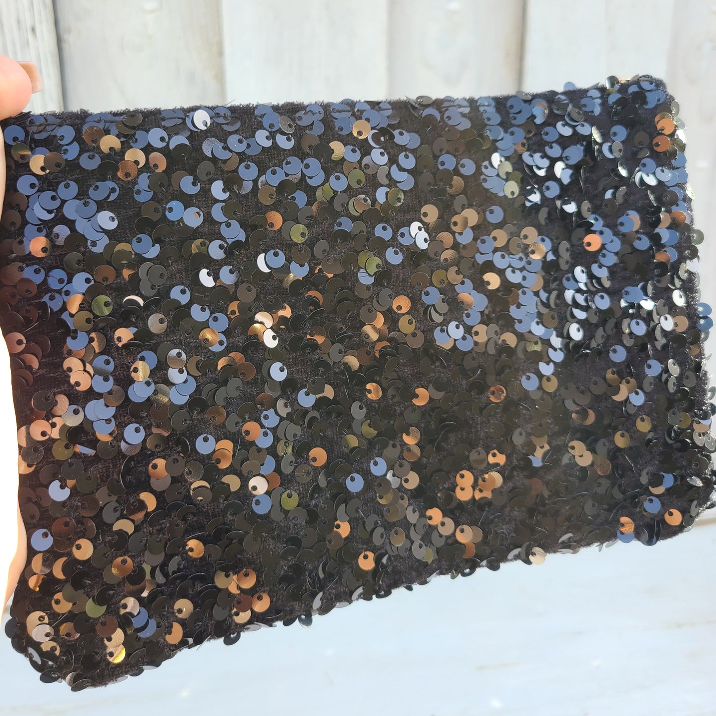 Pochette pailletée en sequins