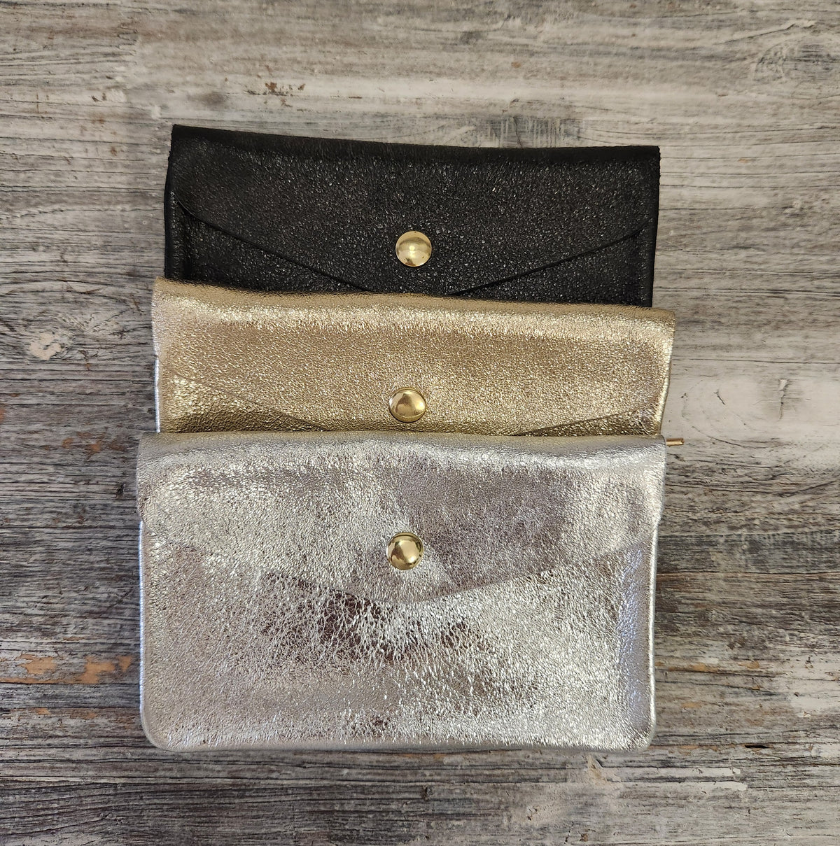 Porte-monnaie enveloppe en cuir