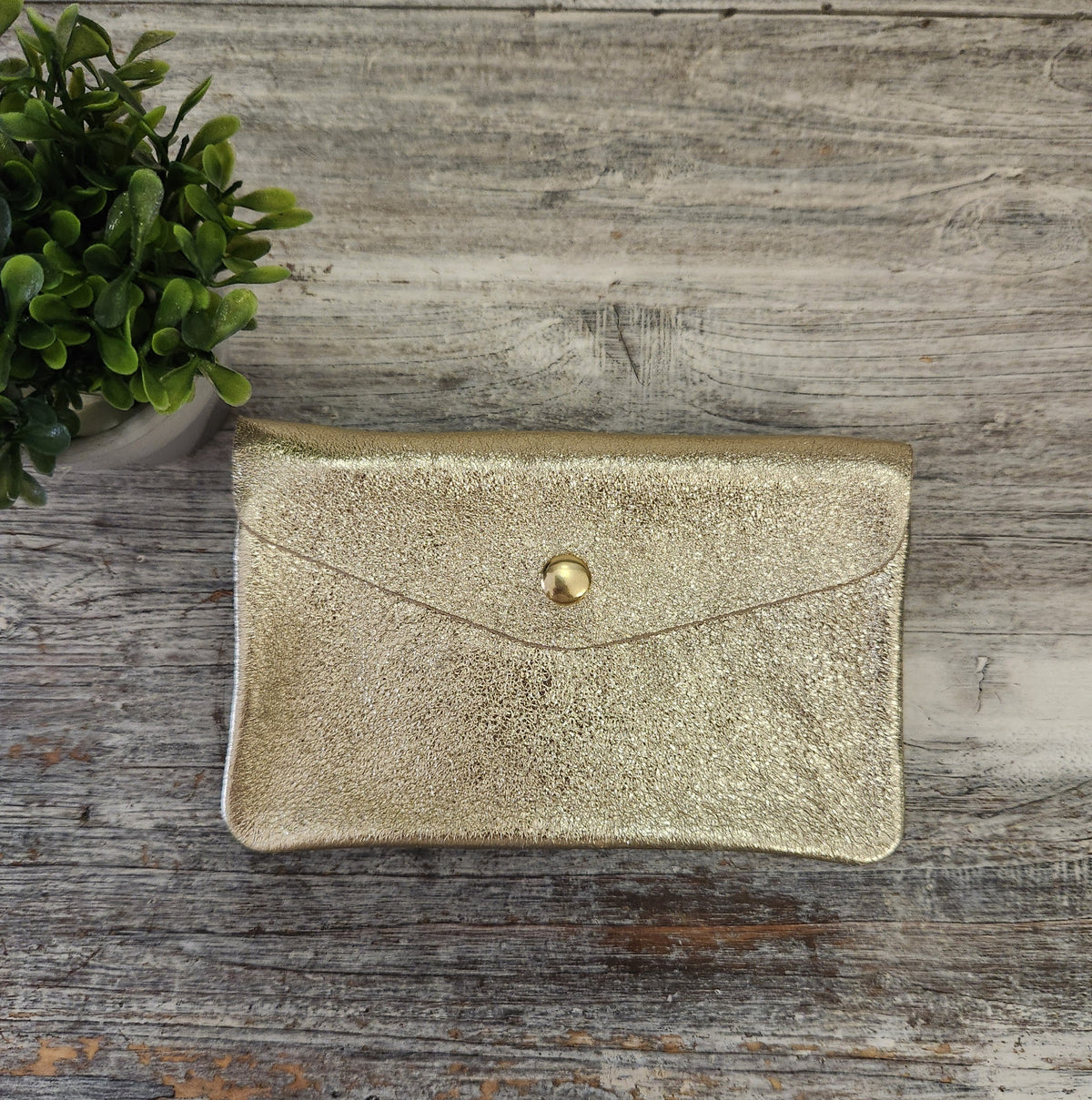 Porte-monnaie enveloppe en cuir