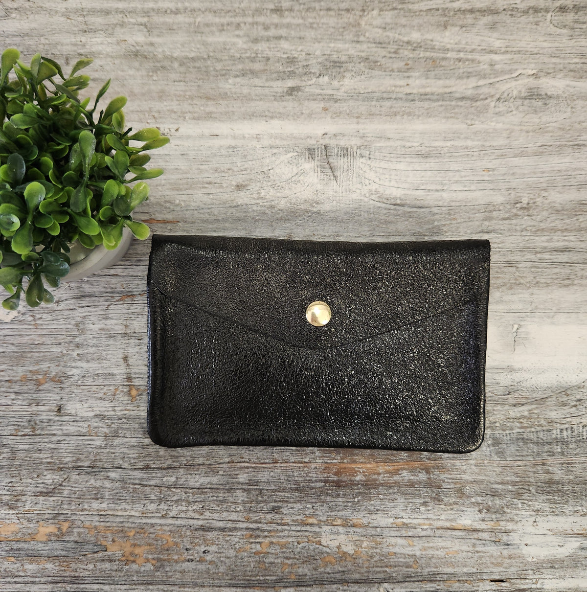 Porte-monnaie enveloppe en cuir